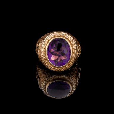 Vintage 10K Amethyst Class Ring