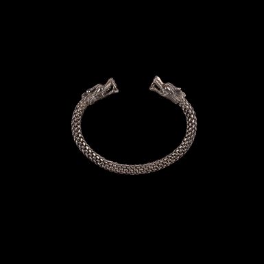 Sterling Silver Dragon Cuff Bracelet