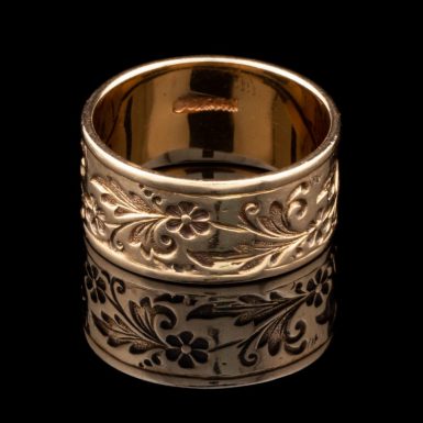 Vintage 14k Ornate Band by Ed Levin