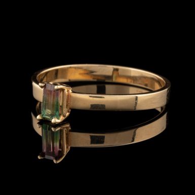 Watermelon Tourmaline 14K Ring