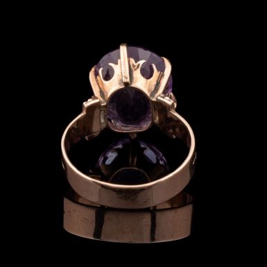 14k Victorian Ring with Modern Amethyst