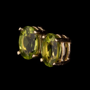 14K Peridot Stud Earrings