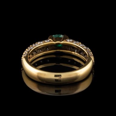 18K Emerald and Diamond Ring