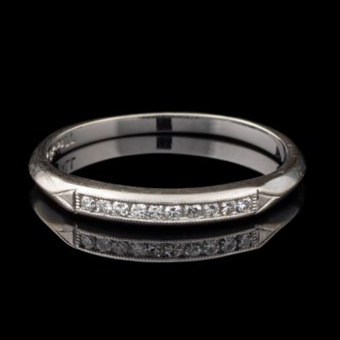 Vintage Palladium 18K Diamond Band