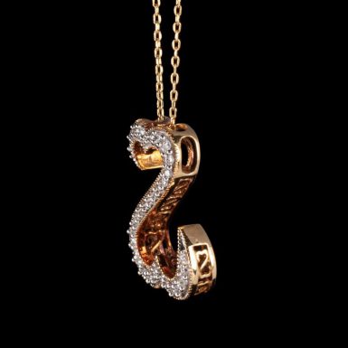 Pre-Owned 14K Double Heart Diamond Necklace