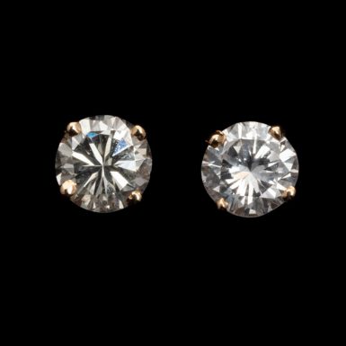 Pre-Owned .65 Carat Total Weight Diamond Studs