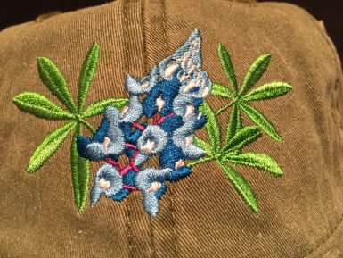 Bluebonnet Flower Embroidered Hat