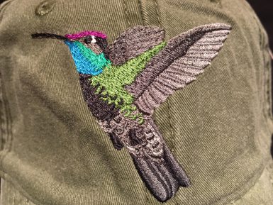 Magnificent Hummingbird Embroidered Hat