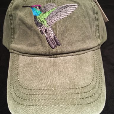 Magnificent Hummingbird Embroidered Hat